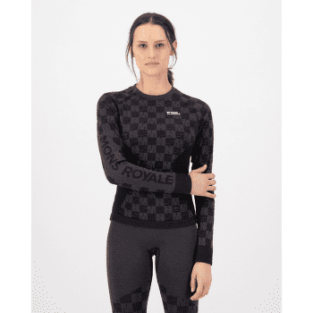 Tricou cu mânecă lungă Mons Royale Ascender Merino Seamless Long Sleeve Women Mauve / Black