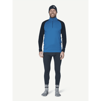 Tricou cu mânecă lungă Devold Duo Active Merino 205 Z.Neck Men 258A BLUE/INK