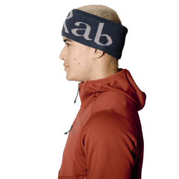 Bandă pentru cap Rab Rab Knitted Logo Headband Tempest Blue/Light Zinc