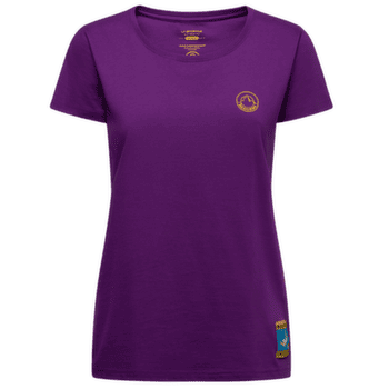Tricou cu mânecă scurtă La Sportiva CLIMBING ON THE MOON T-Shirt Women Viola/Giallo