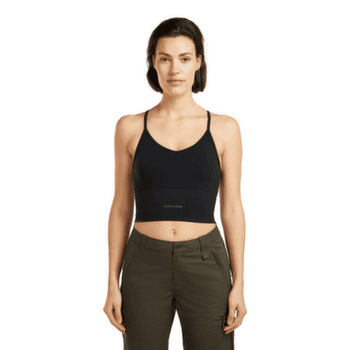 Sutien Icebreaker Merino Blend 260 Seamless Rib Strappy Tank Women BLACK
