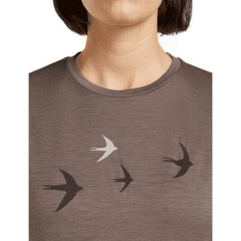 Tricou cu mânecă scurtă Icebreaker Merino 150 Tech Lite SS Tee Bird Transit Women Midnight Navy