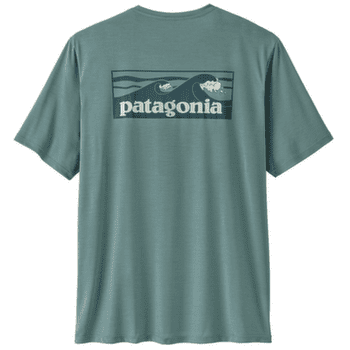 Tricou cu mânecă scurtă Patagonia Cap Cool Daily Shirt  - Boardshort Logo Men Blue Sage - Light Blue Sage X-Dye