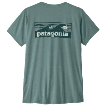 Tricou cu mânecă scurtă Patagonia Cap Cool Daily Shirt - Boardshort Logo Women Blue Sage - Light Blue Sage X-Dye