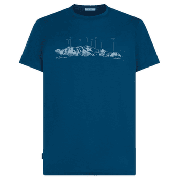 Tricou cu mânecă scurtă Icebreaker Merino 150 Tech Lite SS Tee The Peaks Men ATLANTIS