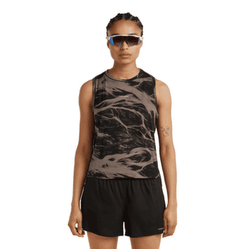 Tricou cu mânecă scurtă Icebreaker Merino Blend 125 Cool-Lite Speed Tank Motion AOP Women PORCINI/BLACK/AOP