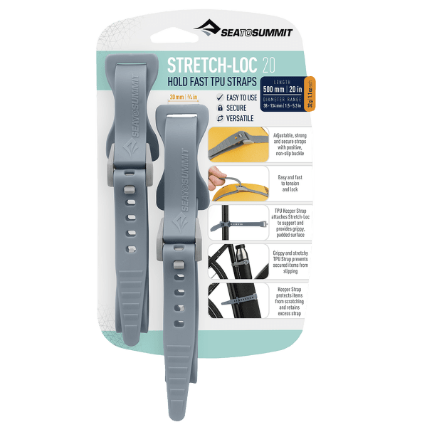 Curea Sea to Summit Stretch-Loc 20 - 20mm x 500mm 2 Pack Dusk (DSK)