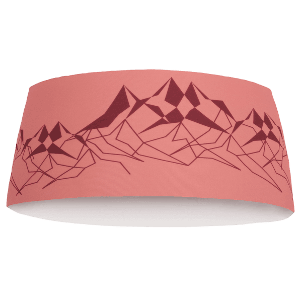 Bandă pentru cap Direct Alpine Stripe coral/palisander