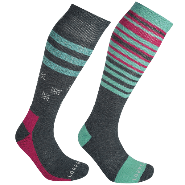 Șosete Lorpen SKI MID 2 PACK ECO Women NAVY/TURQUOISE