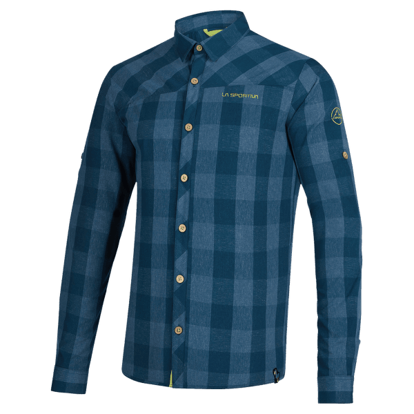 Cămașă cu mânecă lungă La Sportiva ANDES LS SHIRT Men Storm Blue/Lime Punch