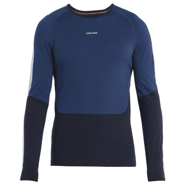 Tricou cu mânecă lungă Icebreaker Merino 200 Sonebula LS Crewe Men MID NVY/ROYAL NVY/SNOW/CB