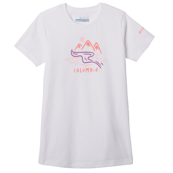 Tricou cu mânecă scurtă Columbia Mission Lake Short Sleeve Graphic Shirt Girls White, Weaving Waterscape 106