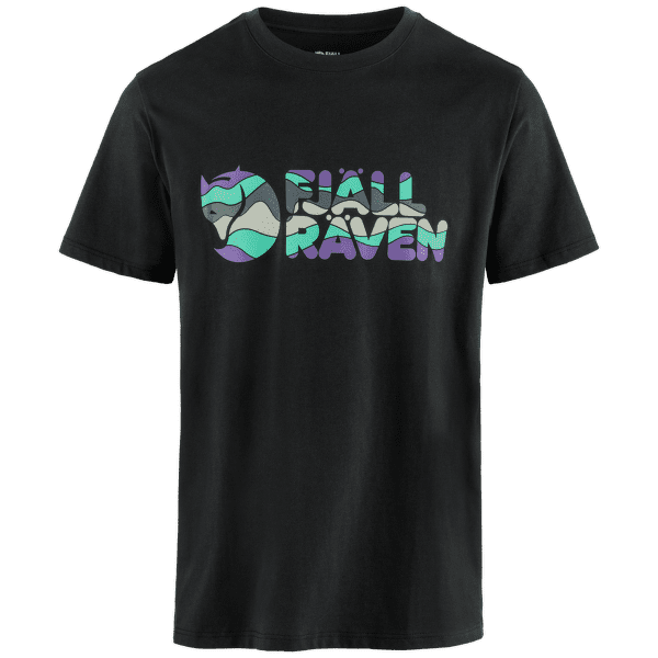 Tricou cu mânecă scurtă Fjällräven Multicolor Logo T-Shirt Men Black