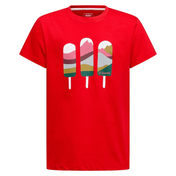 Tricou cu mânecă scurtă La Sportiva ICY MOUNTAINS T-SHIRT Kids Mountain Red