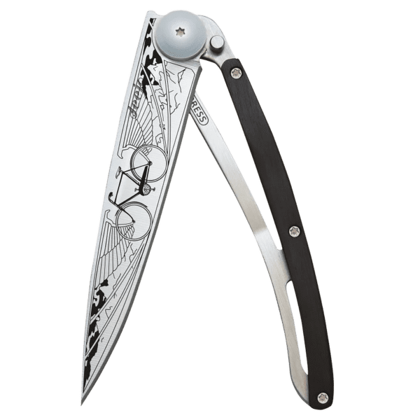 Cuțit Deejo Earth Tattoo 37g, Granadilla Wood, Bicycle