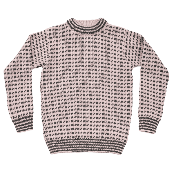 Pulover Devold Original Islender Crew Neck 150B  CHALK PINK/ANTHRACITE