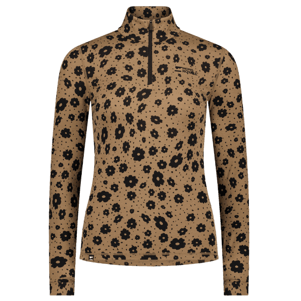 Tricou cu mânecă lungă Mons Royale Cascade Merino Flex 1/4 Zip Long Sleeve Women Aoraki Lily Toffee