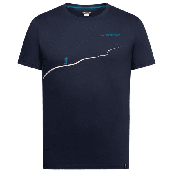 Tricou cu mânecă scurtă La Sportiva TRAIL T-SHIRT Men Night Sky/Chalk