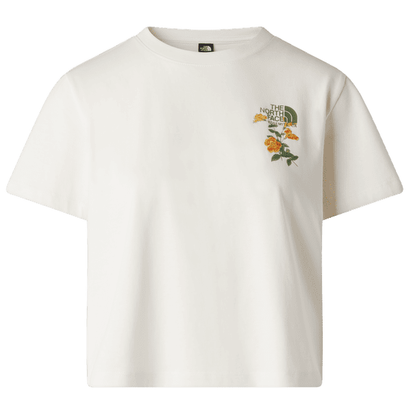 Tricou cu mânecă scurtă The North Face Flora Embro Regular Short Sleeve Tee-Graphic Women WHITE DUNE
