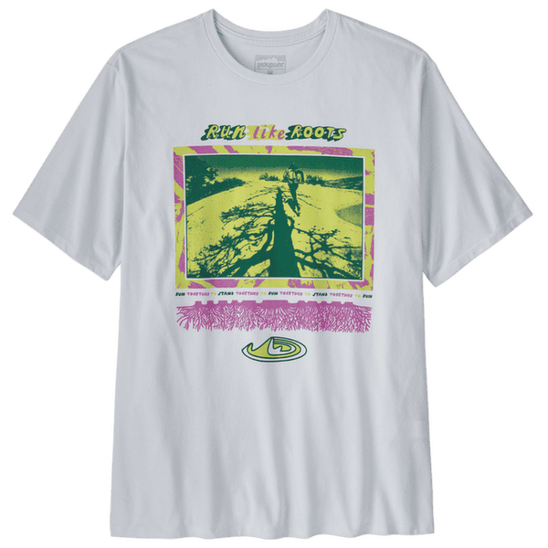 Tricou cu mânecă scurtă Patagonia Run Like Roots Responsibili-Tee Men White