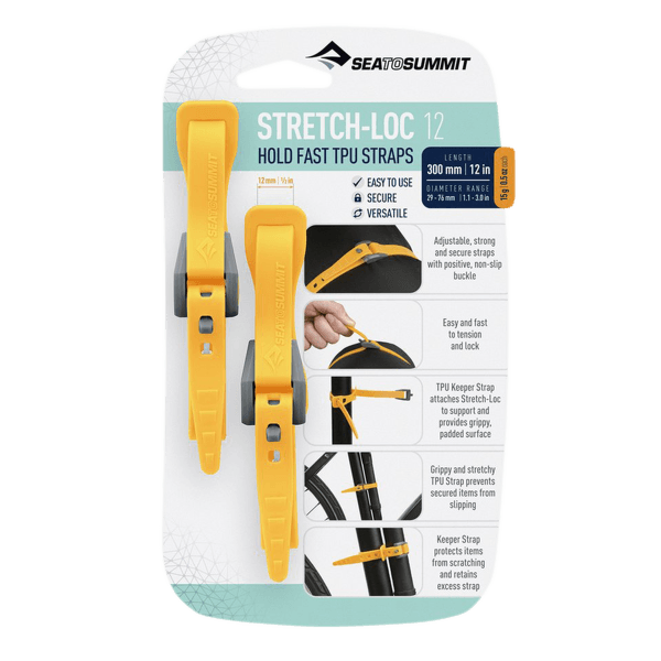 Curea Sea to Summit Stretch-Loc 12 - 12mm x 300mm 2 Pack Yellow (YW)