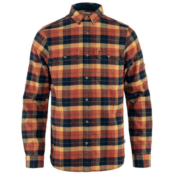 Cămașă cu mânecă lungă Fjällräven Singi Heavy Flannel Shirt Men Autumn Leaf-Dark Navy