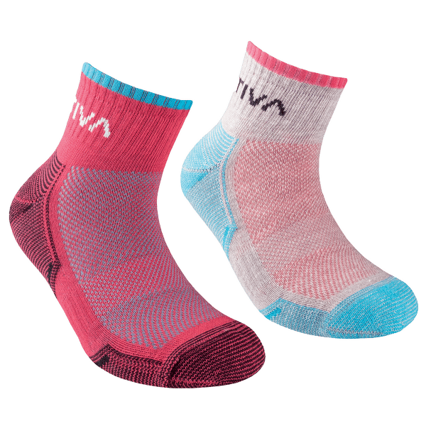 Șosete La Sportiva Kids Running Socks Malibu Blue/Hibiscus