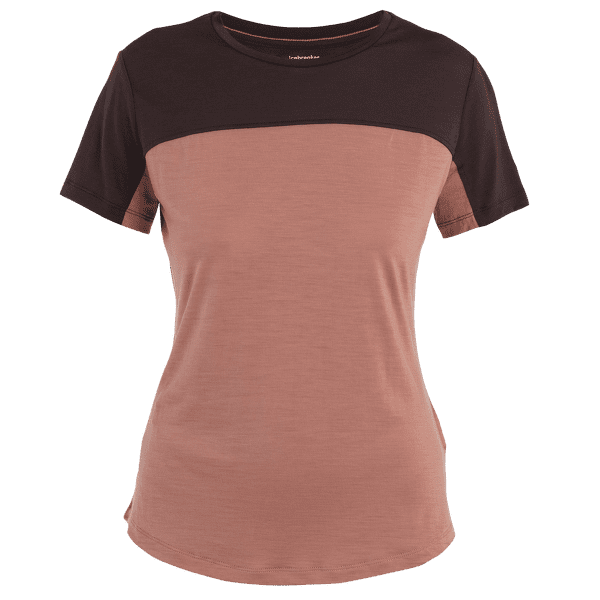 Tricou cu mânecă scurtă Icebreaker Merino 125 Cool-Lite Sphere III SS Tee Colour Block Women CEDAR WOOD/BITTERSWEET/CB