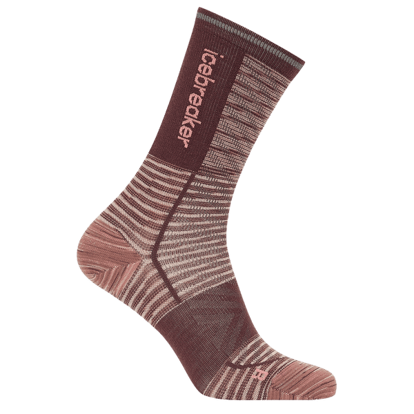 Șosete Icebreaker Merino Blend Run+ Ultralight Crew Women SUMMIT FD/JAVA/ACID PINK