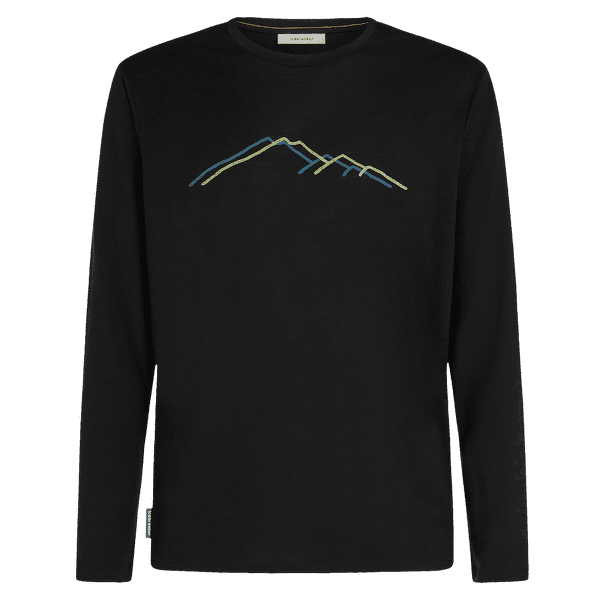 Tricou cu mânecă lungă Icebreaker Merino 150 Tech Lite LS Tee Rainer Ridge Men BLACK