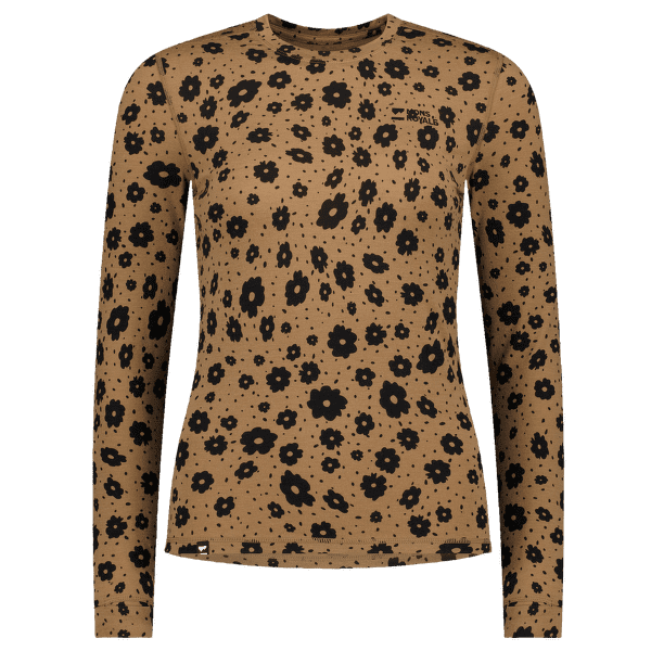 Tricou cu mânecă lungă Mons Royale Cascade Merino Base Layer Long Sleeve Women Aoraki Lily Toffee