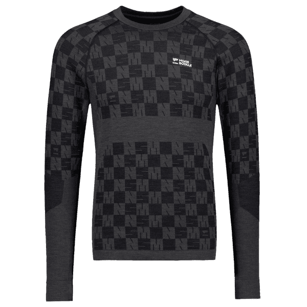 Tricou cu mânecă lungă Mons Royale Ascender Merino Seamless Long Sleeve Men Forged Iron / Black