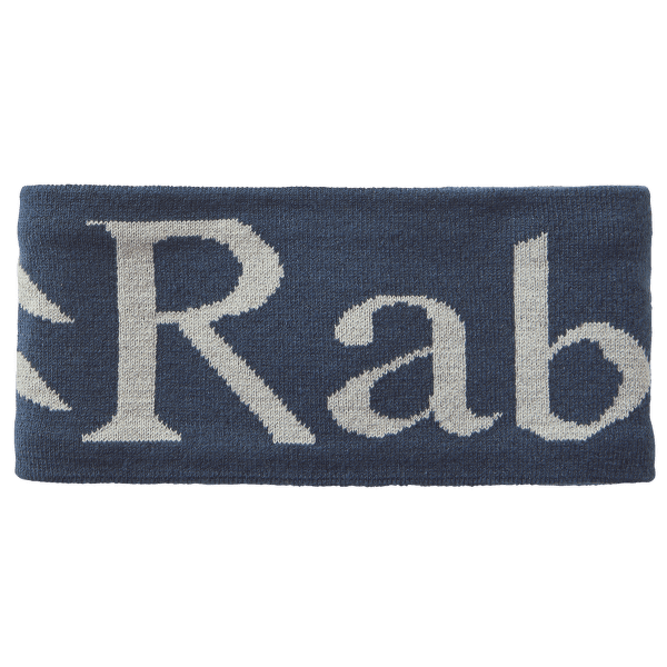 Bandă pentru cap Rab Rab Knitted Logo Headband Tempest Blue/Light Zinc
