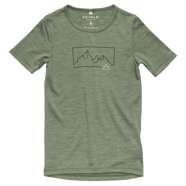 Tricou cu mânecă scurtă Devold Active Outline Tee Kid 421A FOREST