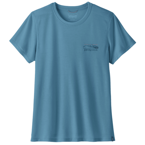 Tricou cu mânecă scurtă Patagonia Cap Cool Trail Shirt - Stratapeaks Women Shore Blue