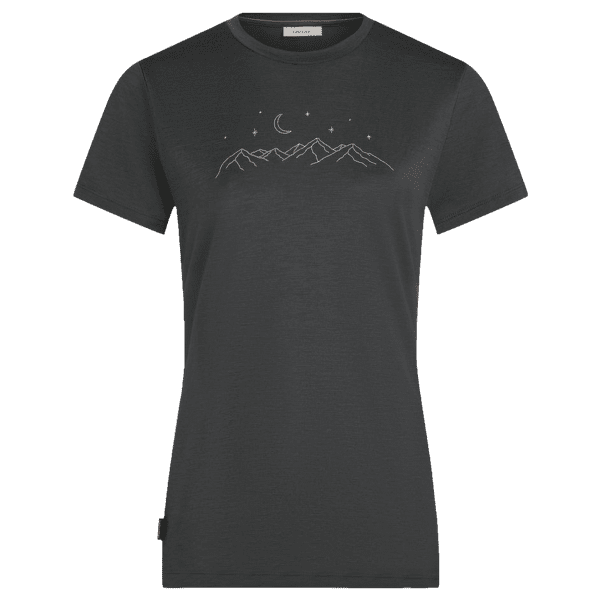 Tricou cu mânecă scurtă Icebreaker Merino 150 Tech Lite SS Tee Sparkling Stars Women OBSIDIAN