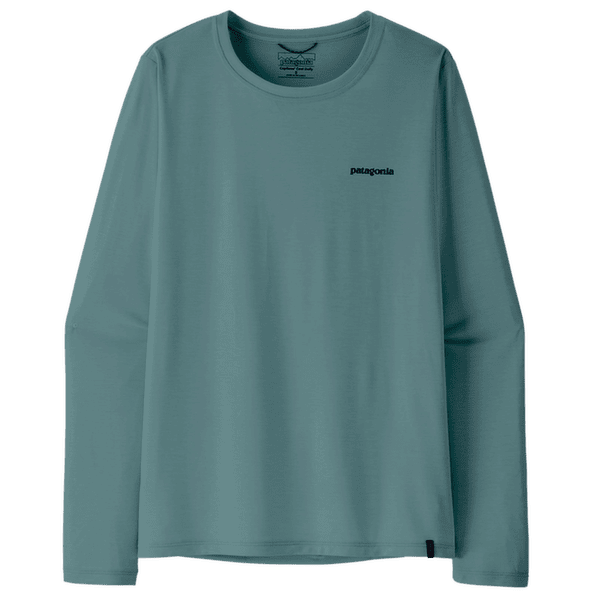 Tricou cu mânecă lungă Patagonia Long-Sleeved Cap Cool Daily Shirt  - Boardshort Logo Women Blue Sage - Light Blue Sage X-Dye