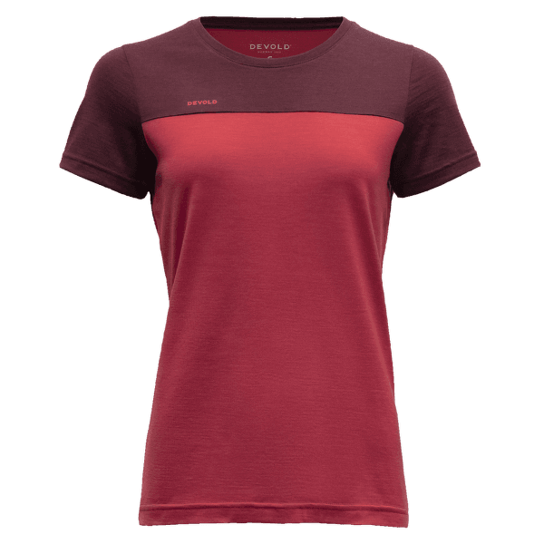 Tricou cu mânecă scurtă Devold Norang Tee Women 744B PORT/BEAUTY