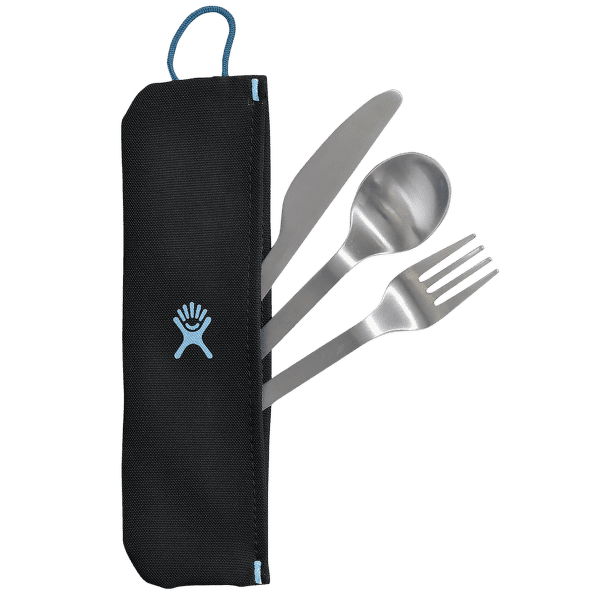 Set Hydro Flask FLATWARE SET STAINLESS / POUCH RAIN 001 Black