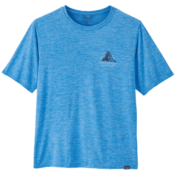 Tricou cu mânecă scurtă Patagonia Cap Cool Daily Graphic Shirt Lands Men Chouinard Crest: Vessel Blue X-Dye