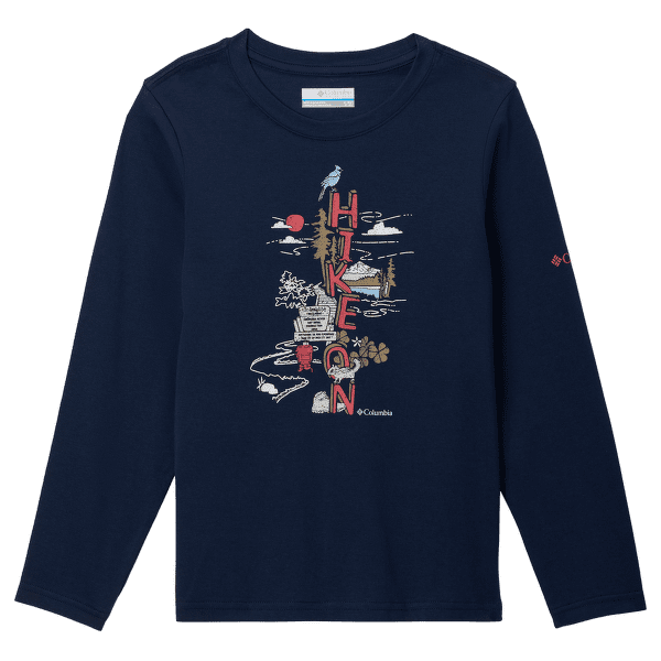 Tricou cu mânecă lungă Columbia Dobson Pass™ Long Sleeve Graphic Tee Boys Collegiate Navy, Hike On 467