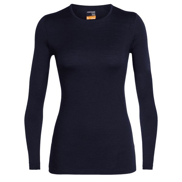 Tricou cu mânecă lungă Icebreaker Oasis LS Crewe Women (104375) Midnight Navy