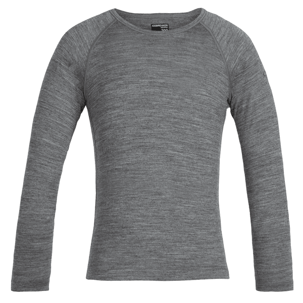 Tricou cu mânecă lungă Icebreaker Oasis LS Crewe Kids Gritstone HTHR