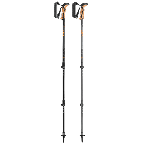 Gaură Leki Khumbu AS dark anthracite-orange-black