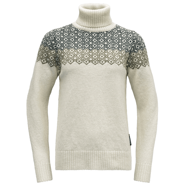 Pulover Devold Syvde Wool High Neck Women 000A OFFWHITE