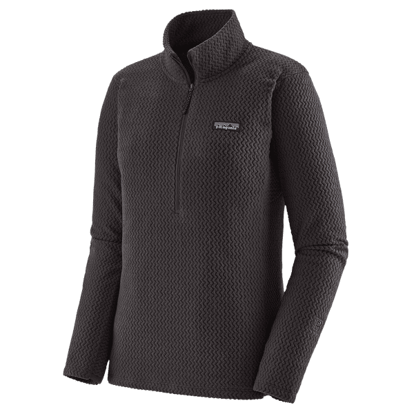 Tricou cu mânecă lungă Patagonia R1 Air Zip Neck Women Black
