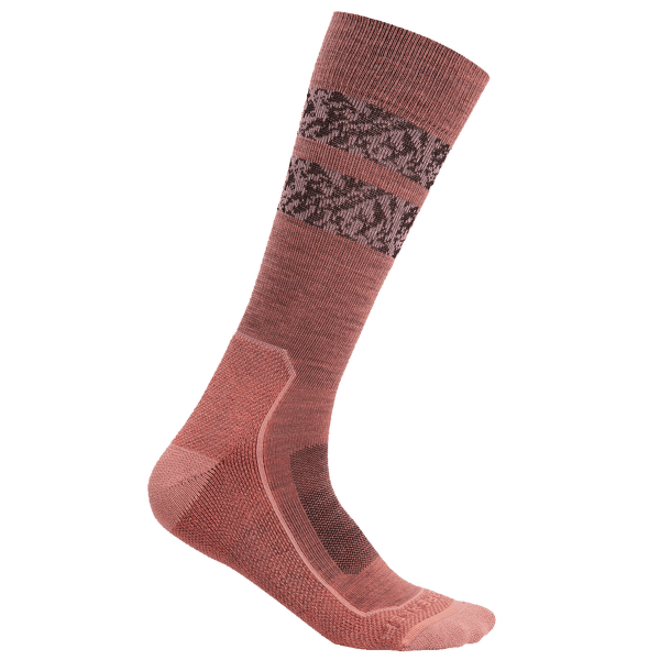 Șosete Icebreaker Hike+ Light Crew Natural Summit Women TANG/GLOW/BLACK