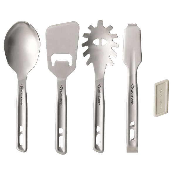 Tacâmuri Sea to Summit Detour Stainless Steel Utensil Set - [4 Piece] Stainless Steel Grey