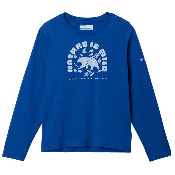 Tricou cu mânecă lungă Columbia Dobson Pass™ Long Sleeve Graphic Tee Boys Mountain Blue, Fun Forager 435