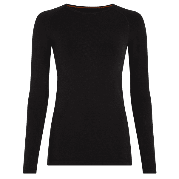 Tricou cu mânecă lungă Icebreaker Merino 260 ZoneKnit™ Seamless LS Crewe Women BLACK